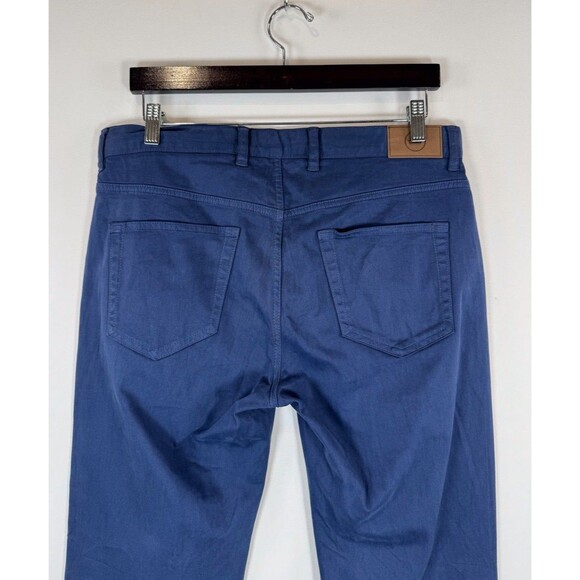 Peter Millar Mens Pants Blue Chino Straight Crown Performance Stretch Golf 33x27 - Picture 9 of 11